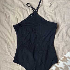 Abercrombie black high neck body suit